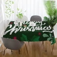 thumbnail image 5 of SKYSONIC 60"x120" Square Tablecloth with Christmas Bell Green Prints, Anti-Wrinkle and Smooth Table Cloth for Kitchen/Home Party Decoration, 5 of 7