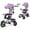 Pink, variant on Gymax 5-in-1 Folding Trike for Toddlers 1-5 Years Old w/ Safety Harness Storage Pink