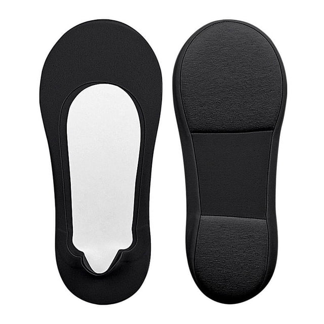 Granjero Gordo pares de calcetines sin costuras: calcetines con forro invisible antideslizante, calcetines ultracortos suaves y elásticos, negros