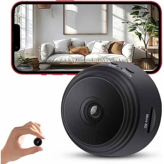 Wrongduck A9 WiFi Mini Hidden Camera – 1080P HD Nanny Cam with Night Vision & Motion Detection, Indoor/Outdoor Wireless Spy Cam for Home, Car, Baby, and Pet Monitoring