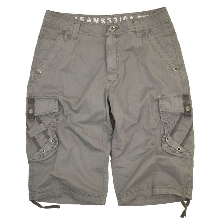 Mens Military Light Grey Cargo Shorts 15 inches inseam A7S Size