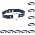thumbnail image 3 of Qarigey Collar colorido Estilo japonés Gargantillas de cuero Cadena Diseño simple Colgante Corazón ajustable Gargantilla Azul profundo Azul profundo 10Conjunto, 3 of 6