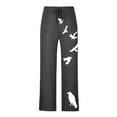 thumbnail image 4 of toraway Pantalon Cargo Homme Extensible Coton et Lin Imprimé Poche en Lin Lacets Grande Taille Mode Décontracté L, 4 of 4