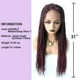 thumbnail image 3 of Lyricalhair Lace Front Box Braided Wig for Black Women Hand Braids Baby Hair front Natural Hairline Micro Twist Braid Wigs Synthetic Hairpiece, 3 of 7