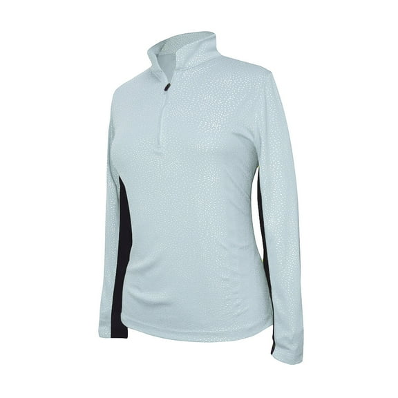 Monterey Club Women's Fireworks Foil Print Long Sleeve Golf Polo Shirt #2318