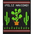 thumbnail image 4 of Old Glory Mens Cactus Desert Feliz Navidad Ugly Christmas Sweater Short Sleeve T Shirt, 4 of 6