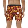 thumbnail image 4 of Picia Almond Nuts Pattern Men's Athletic Long Leg Briefs , Performance Stretch Underwear，Moisture-Wicking, 4 of 7