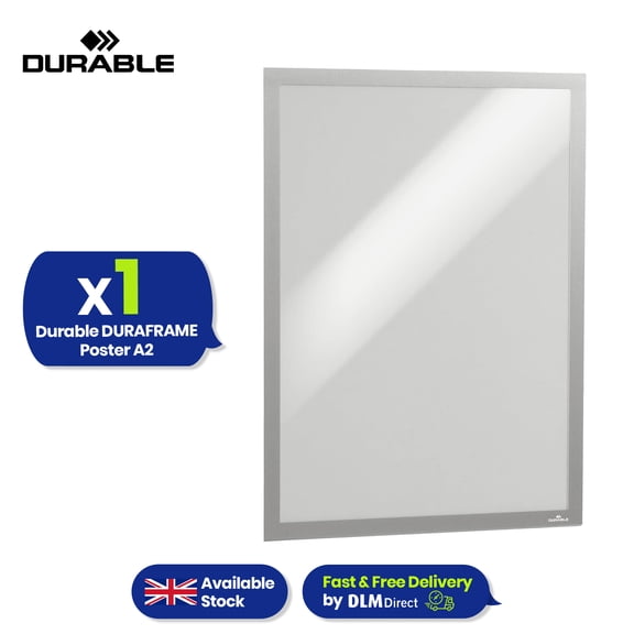 Durable A2 Magnetic Poster FramePeel & Stick Silver Display Frame for Paintings Paintings Photos Notices Ads Certificate Poster