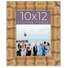 CustomPictureFrames.com 12x14 Frame Gold Real Wood Picture Frame Width 1.5 Inches | Interior Frame Depth 0.5 Inches | Bhutan Bamboo Photo Frame