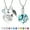 LightBlue, variant on 2PCS Pack Hearts Urn Pendant Memory Necklace for Cremation Ashes Holder Necklace Memorial Jewelry