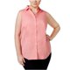 thumbnail image 1 of Blusa básica Charter Club con botones para mujer rosa 18W, 1 of 2