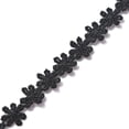 thumbnail image 1 of Polyester Lace Trim Embroidery Ancient Hanfu Lace Ribbon Flower Black 1/2 inch(12mm), 1 of 2