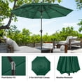 thumbnail image 3 of Pure Garden 10 ft Patio Umbrella - 3-Tier Outdoor Sunshade, Hunter Green, 3 of 10