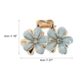 thumbnail image 4 of Unique Bargains 1 Pc Fashion Double Flower Hair Clips Hairdo Clip Blue, 4 of 5