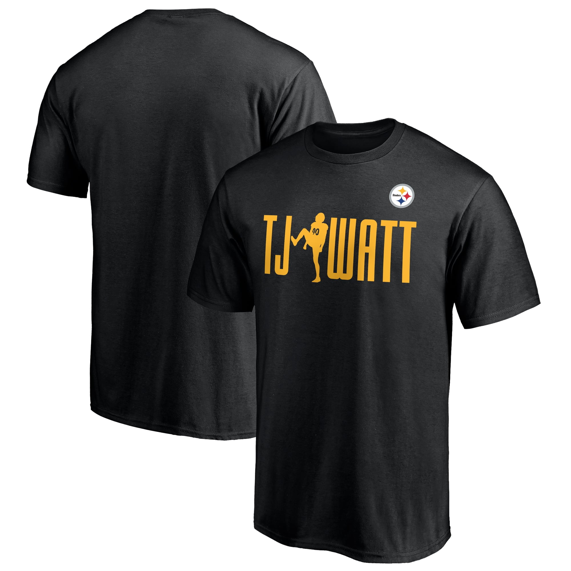 Men's T.J. Watt Black Pittsburgh Steelers Checkdown T-Shirt