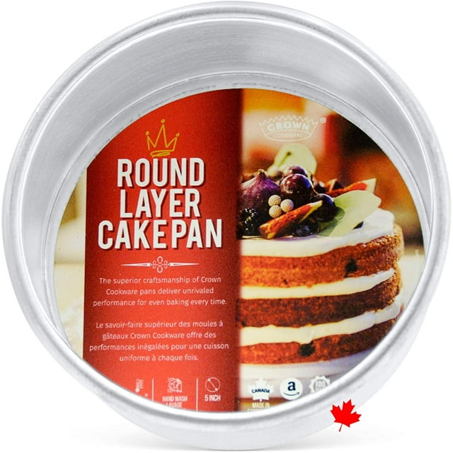 Crown Moule à Gâteau de 5 Pouces, Profondeur de 2 Pouces, Robuste, Chauffage Uniforme, Aluminium Pur