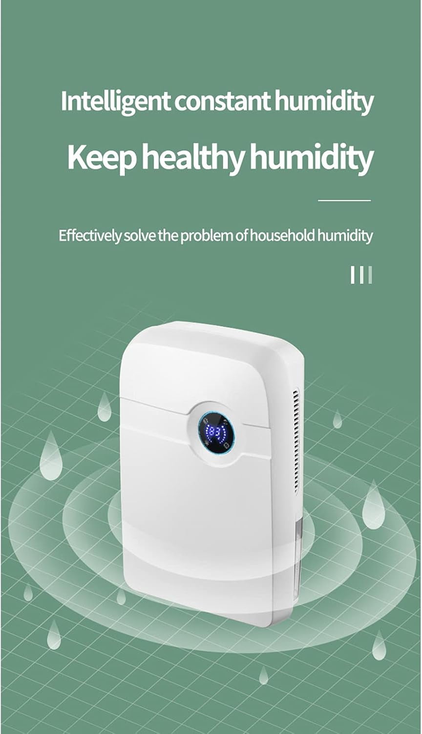Miumaeov Remote Control Household Dehumidifier Mini Dehumidifier Mute Moisture Absorption Remotely 2.5L