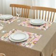 thumbnail image 3 of Pioneer Flower Floral Print Pattern Summer Placemats Table Placemats Set Of 4-Linen Kitchen Washable Placemats Table Mats 12x18 Inch Non-Slip Heat Resistant, 3 of 6