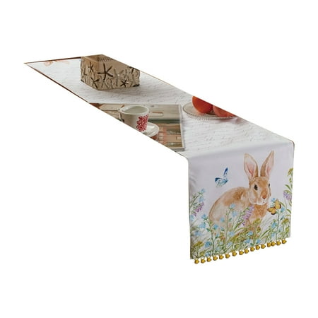

dianhelloya Table Runner Reusable Create Atmosphere Xmas Tablecloth Restaurant Dining Table Home Table Decor for Household