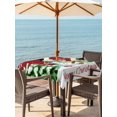 thumbnail image 2 of Outdoor Tablecloth with Umbrella Hole and Zipper, Red Snowman Christmas Square Table Cloth 60x60 Inch Waterproof Tablecloth, Xmas Tree Snowflake Rustic Winter Picnic Table Cover for Patio Camping, 2 of 7