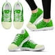 thumbnail image 1 of Nuevas zapatillas de deporte de moda con estampado de tréboles del Día de San Patricio, zapatos con cordones con estampado de vegetación verde, zapatos casuales planos, 1 of 6