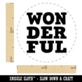 thumbnail image 2 of Wonderful Stacked Fun Text Self-Inking Rubber Stamp Ink Stamper - Green Ink - Medium 1 Inch, 2 of 7