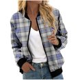 thumbnail image 2 of Puntoco Chaqueta Informal De Manga Larga Estampada con Cuello Alto Y Bolsillo con Cremallera para Mujer Puntoco Puntoco-4822, 2 of 4
