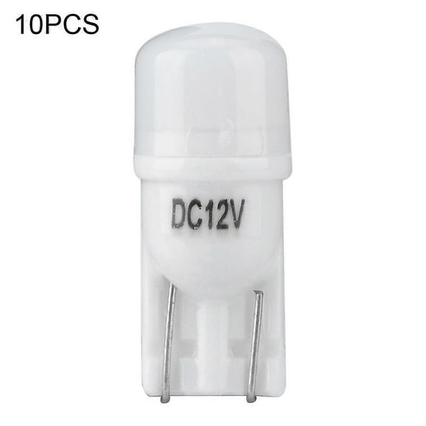 10Pcs 12V 8000K Bulbs Turn Parking Lot Door Signal Light Indicator Car Light(White)