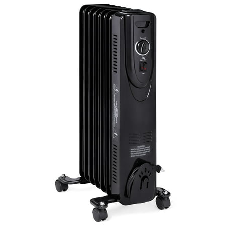 Best Choice Products 1500W Home Portable Electric Energy-Efficient Radiator Heater w/ Adjustable Thermostat, Safety Shut-Off, 3 Heat Settings - (Best Heater For Bedroom)