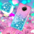 thumbnail image 5 of for Xiaomi Redmi Note 9 5G Case, Creativity Clear Quicksand Glitter Flowing Liquid Floating Soft TPU Case w/Stand Bling Diamond Sparkle Phone Cover for Xiaomi Redmi Note 9 5G JB Powder Blue, 5 of 14