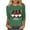 ZSD2-Christmas Gifts for Women-Army Green, variant on VKOYWKM Women's Christmas Tops 3/4 Length Sleeve Christmas Tops Cute Xmas Tree Graphic Tees Loose Fit Fall T-Shirts