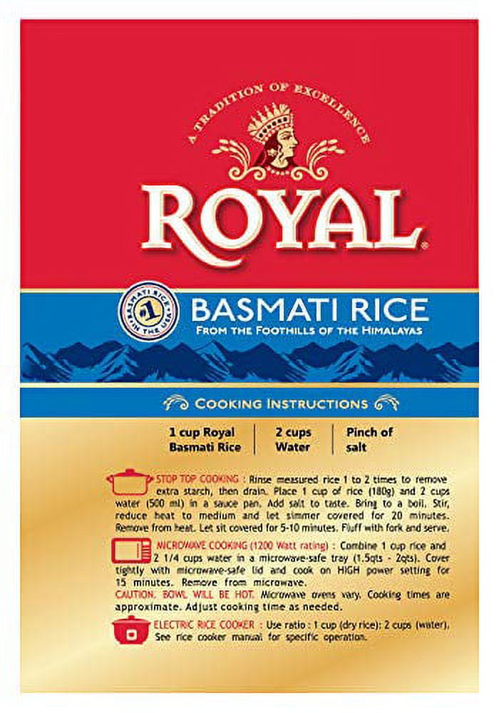 Royal White Basmati Rice, 20 lb, Pack of 1