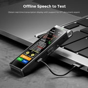 Innioasis 72GB Digital Voice Recorder with Playback, R1 Full Touchscreen Voice Recorder with Bluetooth and Intelligent STT Transcription, Voice Activated Sound Audio Recorder Device with Mic (Black)