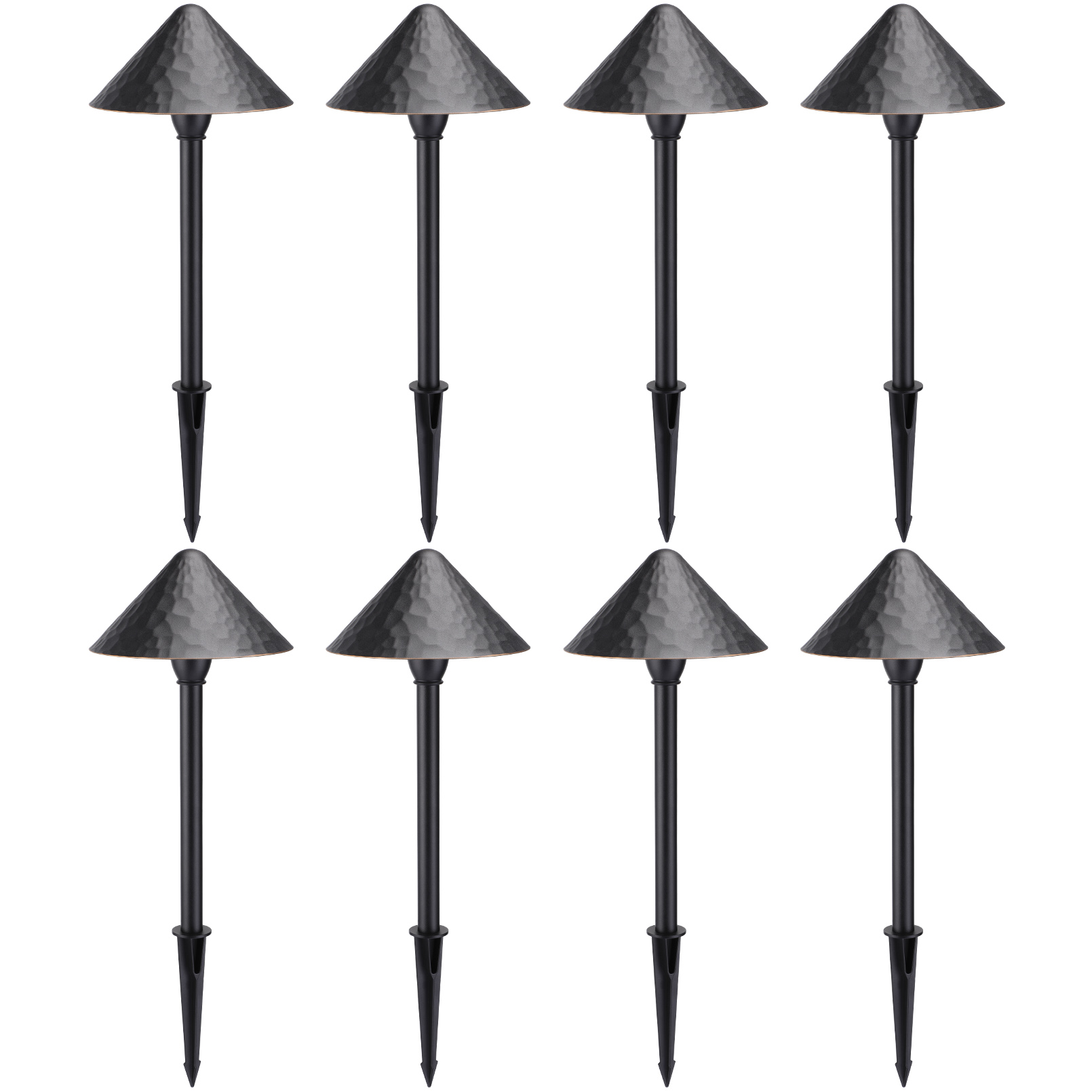 LEONLITE 8 Pack Low Voltage LED Landscape Lighting, 1224V AC/DC Wired