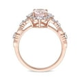 thumbnail image 4 of Everly Women's Morganite and Sapphire 10k Rose Gold Ring, 4 of 7