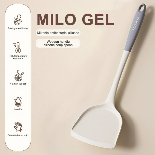Cuchara de madera espátula colador sopa utensilios de cocina set, cuchara de madera colador, resistente a altas temperaturas, cocina moderna, set de 2 piezas, acero inoxidable, para cocina,