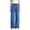 Blue, variant on PureCasa Children's Pants for 2-14 Years Girls Solid Color Elastic Waist Straight Leg Jeans Loose Pull On Denim Pants with Pockets