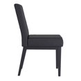 thumbnail image 2 of Pemberly Row Contemporary Faux Leather and Metal Dining Chair Set of 2 Black, 2 of 8