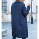 thumbnail image 5 of Puntoco Mujeres Fuzzy Fleece Lapel Open Front Long Cardigans Coat Faux Fur Otoño Invierno Warm Outwear Chaquetas Liquidación Puntoco Puntoco-2717, 5 of 7