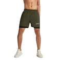 thumbnail image 1 of TRKIYQC Hombres Verano Casual Secado rápido Sport Running Shorts con Capa Interna,Letras Estampadas Cintura Elástica Cordón Pantalones Deportivos con Bolsillos para Gimnasio,Jogger,Entrenamiento TRKIYQC casual, 1 of 8