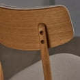 thumbnail image 2 of Noble House Abigail Indoor Mid Century Modern Fabric Dining Chairs, Light Beige, 2 of 7
