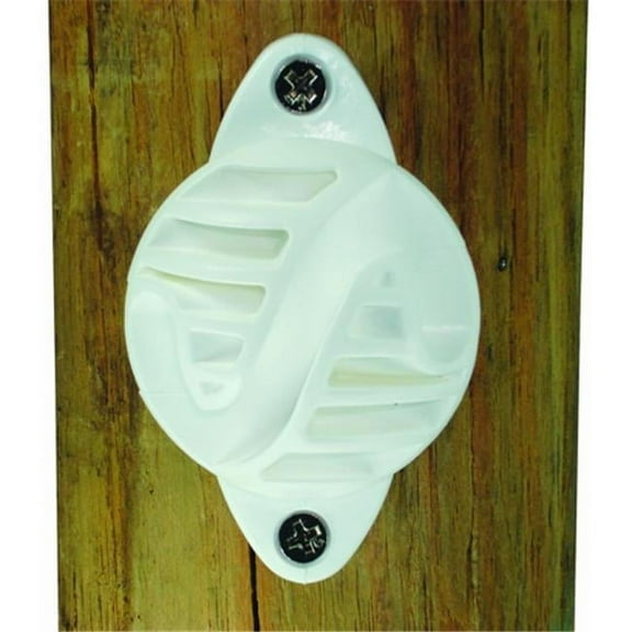 Wood Post, Nail on Insulator - Polyrope, White