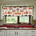 thumbnail image 3 of Yayeee Kitchen Curtains Set of 2 Light Filtering 57"x24" Over Sink Window Panels, Christmas Gift Train, 3 of 7