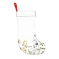 thumbnail image 2 of Yiaed Watercolor Floral Print Christmas Stockings, Christmas Stockings Hanging Ornaments, Christmas Stockings for Family Christmas Holiday Decorations, 2 of 7