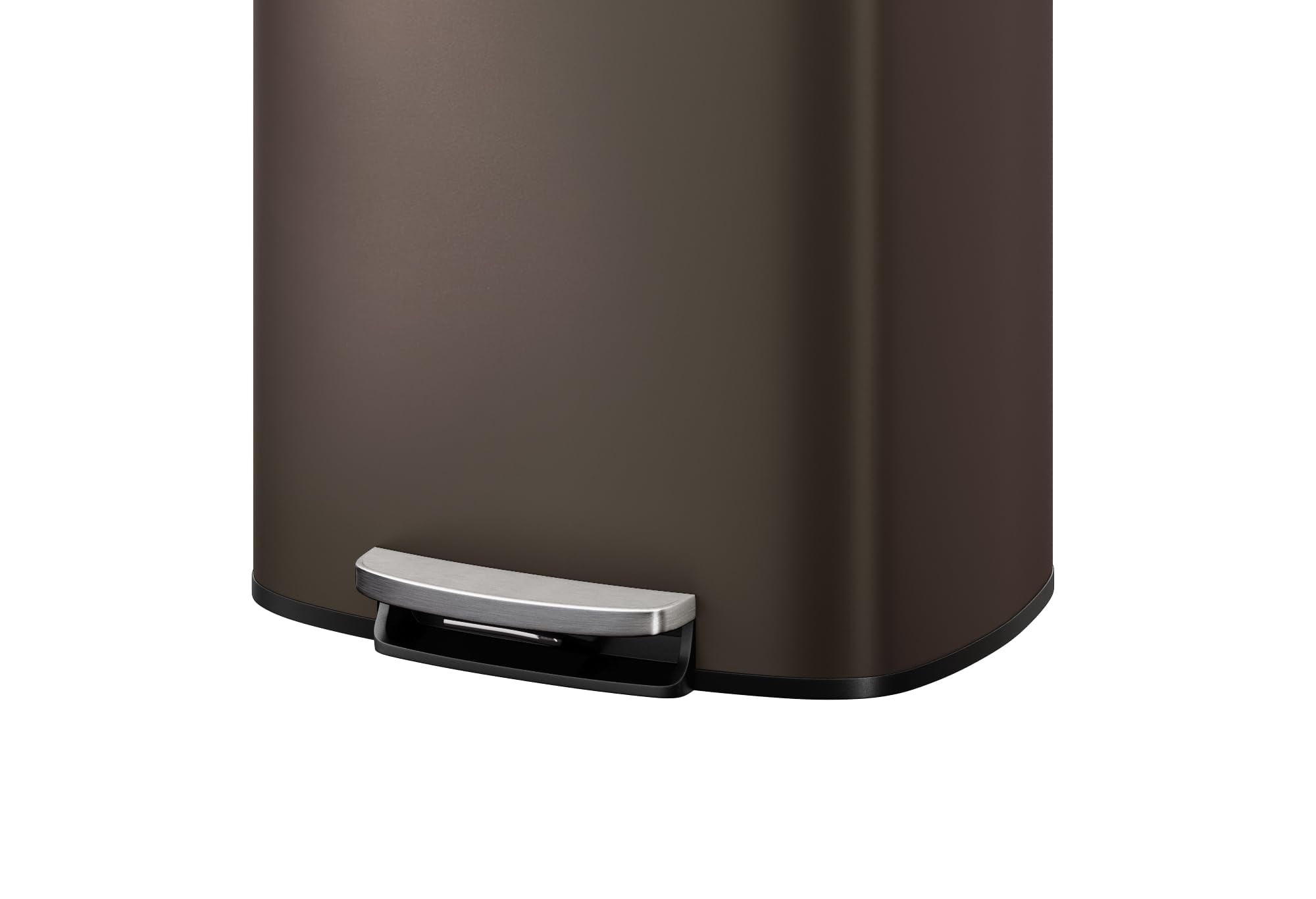 Stainless Steel Kitchen Trash Can Combo Set,50L+10L Step Pedal Garbage, Removable Inner Buckets for Bathroom, Kitchen, Office