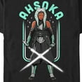 thumbnail image 2 of Men's Star Wars: The Mandalorian Ahsoka Tano Portrait Graphic Tee Black Large, 2 of 5
