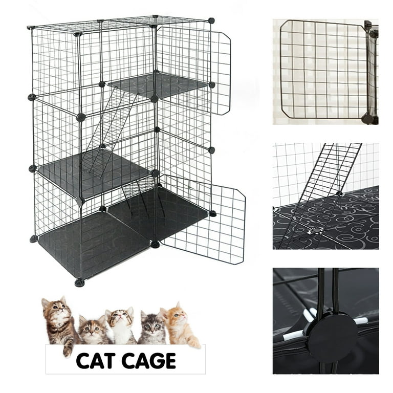 Large Cat Cage With Storage Cube DIY Indoor Catio Metal Cat, 40 OFF