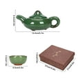 thumbnail image 3 of Xecvkr Ice Crackle Glaze Tea Set, Ceramic Teapot with 6 Cups, Light Blue Green Multi-Color, Gift Box Included, Traditional Style, 3 of 6