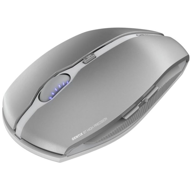 CHERRY Bluetooth(r) mouse with multi-device function - Frosted Silver, Optical sensor, 7 buttons, scroll wheel, multi-device function for up to 3 devices, encrypted Bluetooth(r)5.0 (AES 128)