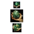 thumbnail image 2 of Designart "Healing Emerald Aventurine Blend" Spiritual Stone Oversized Wall Clock - Set Of 3 - Extra large Traditional Clock For Office Décor - Large Vertical Clock, 2 of 6